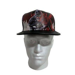 Batman Multi Action Panel  Faux Leather Snapback Adjustable Hat Cap DC Comics